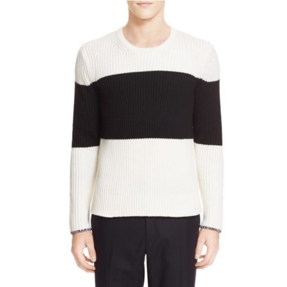 Rag & Bone - Color Block Heavy Knit Sweater, Large - image 1
